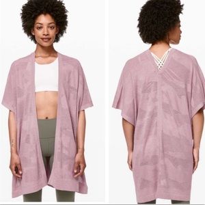 Lululemon Find Your Light Wrap Sweater Heathered Mauve Pink One Size NWOT